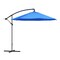 Nature Spring Nature Spring 10-Foot Offset Patio Umbrella, Blue 113076LRM - alternate 1